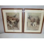 Pair Terrier prints - The Good Boy & Bad Boy - Cecil Aldin