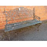 Cast iron Coalbrookdale style garden bench with branch and berry design