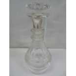 Silver topped cut glass decanter - London 1903