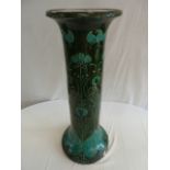 Art Nouveau majolica glazed jardiniere stand - Wardle,