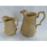 Jones & Whalley Cobridge 'Good Samaritan' jugs (2)