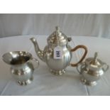 Penang pewter tea set,