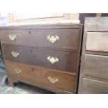 Georgian oak 3 drawer chest