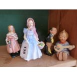 Goebel girl, Doulton Pickwick & Little Nell,