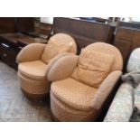 Pair Art Deco armchairs