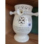 Leeds ware classical creamware puzzle jug