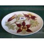 Moorcroft Columbine pattern oval dish