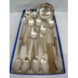 French silver plated Deco style ladle & spoons - stamped Metal Argente