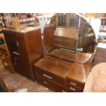 Art Deco dressing table and tallboy cabinet