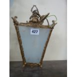 Cast gilt brass hanging porch lantern