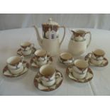 Crown Ducal orange tree coffee set