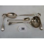 Silver sauce ladle,