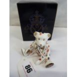 Royal Crown Derby imari teddy bear figure