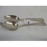 Pair silver serving spoons London 1815 - William Bateman I