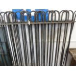 Iron garden railings in 5 cut sections (approximately 22ft in total length)