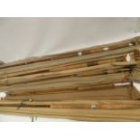 Cane 4 piece fishing rods - J Somers & Son etc (5)