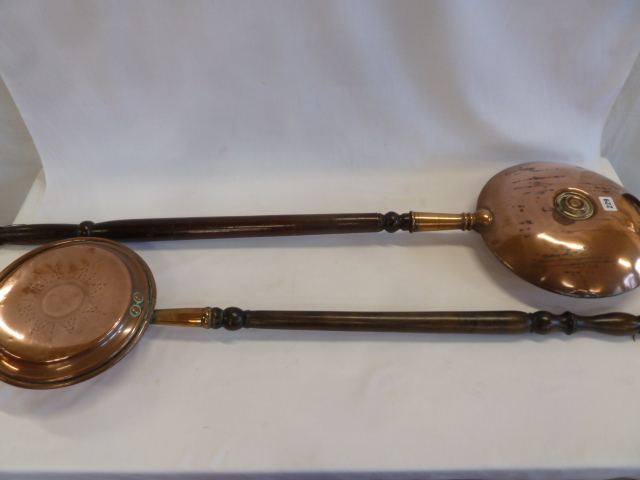 Victorian copper warming pans (2)