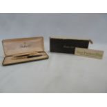 Parker 61 pen gift set fountain pen and ballpoint with rolled gold tops