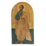 Ikone "Heiliger Paulus"Griechenland, 18./19. Jh., ganzfigurige Darstellung des Apostels, die