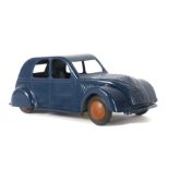 Citroen 2CVwohl Compagnie Industrielle du Jouet (C.I.J.), Fankreich, um 1948/50, Blech, dunkelblau,