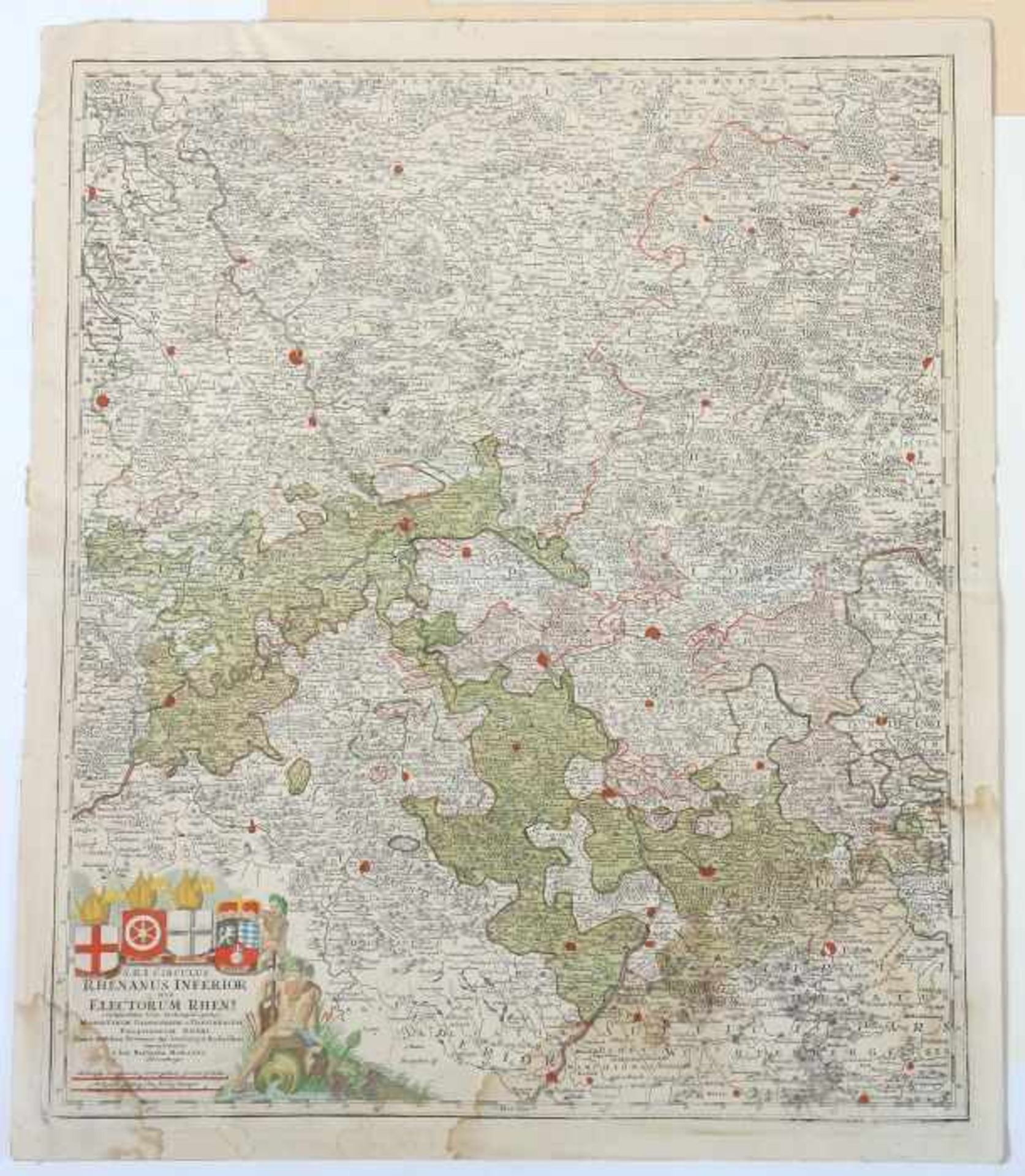Kupferstecher des 18. Jh.3 Landkarten; "Charte von Würtemberg in geschichter Hinsicht entworfen - Image 2 of 4