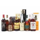 Konvolut Spirituosen11-tlg. best. aus: 2x Chivas Regal, blended scotch whisky, 2x Magno, Brandy,