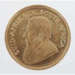 Krügerrand GoldmünzeSüdafrika, 1979, Gold 916, ca. 33,99 g, Motivseite mit Portait Paul Krugers