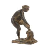 Pasch, ClemensIssum 1910 - 1985 Düsseldorf, deutscher Bildhauer. "Badende", Bronze, patiniert,