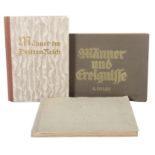 3 Sammelbilder-Alben1x "Männer im Dritten Reich", Orientalische Cigaretten-Companie Yosma, Bremen,