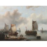 Musin, Francois EtienneOstende 1820 - 1888 Brüssel, Marinemaler. "Holländische Landschaft mit