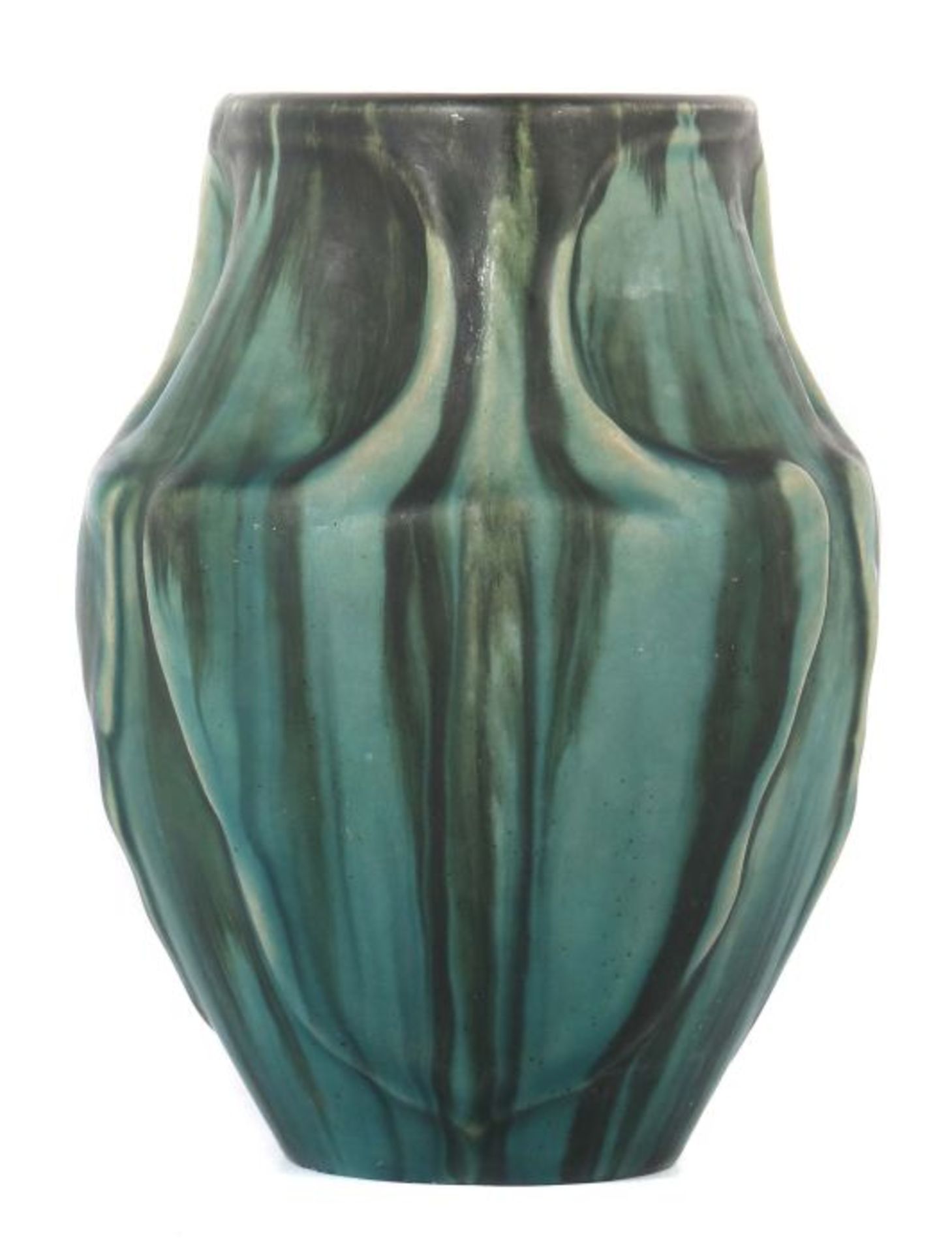 Baudin, Eugène Vierzon 1853 - 1918 Granges-sur-Aube. Kleine Vase, beiger Scherben, dreieckige