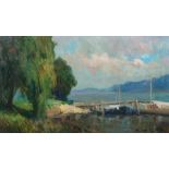 Hodr, KarelPrag 1910 - 2002 Konstanz, tschechischer Maler, Prof.. "Sommer bei Ludwigshafen",