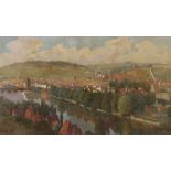 Fuchs, KarlStuttgart 1872 - 1968 Esslingen, deutscher Maler. "Esslingen", Blick auf die Stadt und