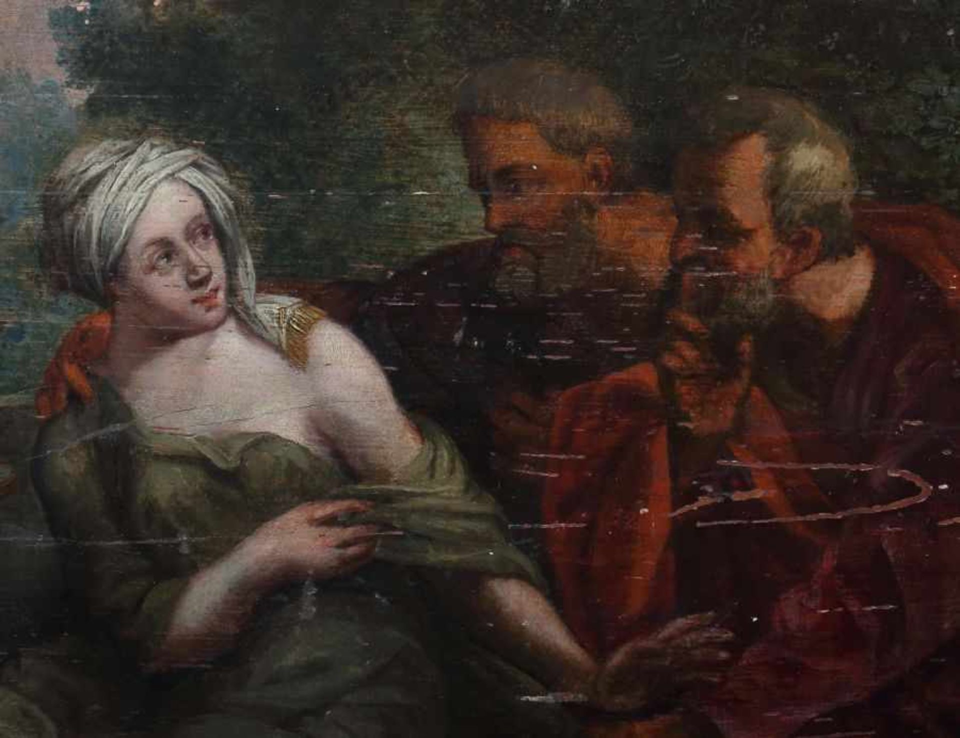Maler des 18. Jh."Susanna und die Ältesten", die beiden Ältesten Susanne beim Bade auflauernd, - Image 3 of 4