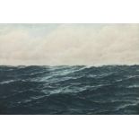 Hansen, Olewohl dänischer Künstler des 19./20. Jh.. "Blick auf das Meer", bei unruhigem Wellengang,