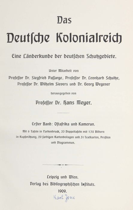 Meyer, Hans (Hrsg.)Das Deutsche Kolonialreich - Eine Länderkunde der deutschen Schutzgebiete, - Image 2 of 2