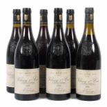 6 Flaschen Clos des ChênesVolnay, 1er Cru, M. Deschamps, 1990er JG, 13% vol., 0,75 l, Füllstände: