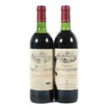 2 Flaschen Château Cardinal-VillemaurineSt. Emilion Grand Cru, P. Carrille, 1979er JG, 12% vol., 0,