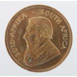 Krügerrand GoldmünzeSüdafrika, 1984, Gold 916, ca. 33,97 g, Motivseite mit Portait Paul Krugers