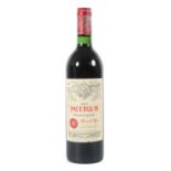 PetrusPomerol, Grand Vin, Mme L. P. Lacoste-Loubat, 1983er JG, 0,75 l, Füllstand: IN. Kapselber.,