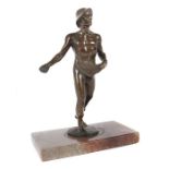 Bildhauer des 19./20. Jh."Sämann", Bronze, vollplastische Ausführung eines Mannes, schreitend, das