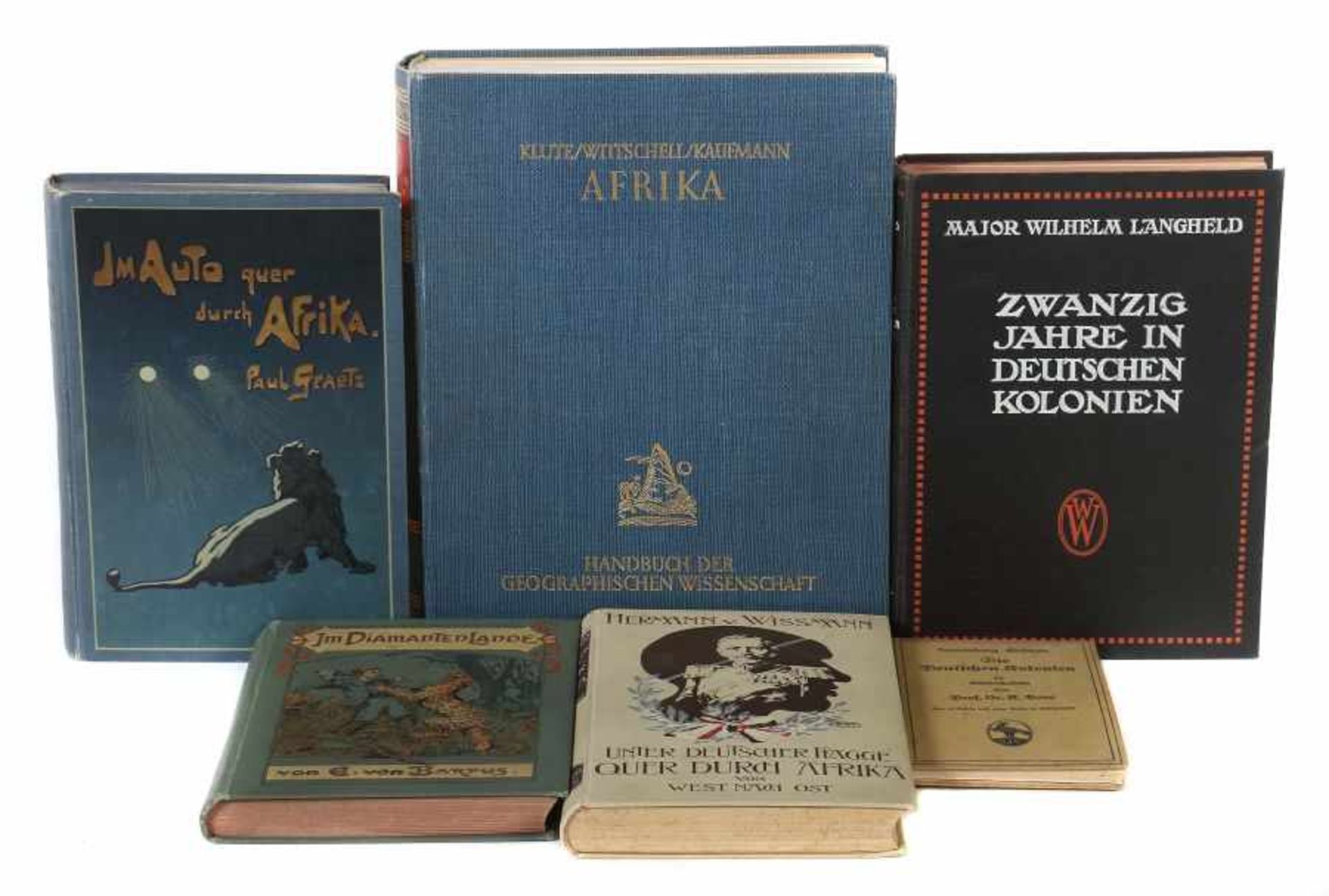 6 Afrika-Bücherbest. aus: Graetz, Im Auto quer durch Afrika, Berlin, Vereinigte Verlagsanstalten,