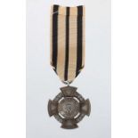 Fürstlicher Hausordenvon Hohenzollern, "silbernes Verdienstkreuz", 1910, versilbert, Reichskreuz