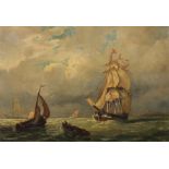 Heemskerck van Beest, Jacob Eduard vanKampen 1828 - 1894 Den Haag, dänischer Maler. "Schiffe vor der