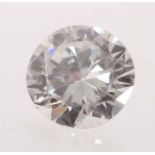 Diamant in älterem Brillantschlifflaut vorliegendem Gutachten: Top Wesselton/G, SI 2, ca. 0,24 ct.