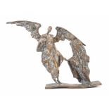 Bildhauer des 20 Jh."Ein Engel führt Petrus aus dem Gefängnis", Bronze, patiniert, vollplastische,