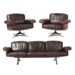 Sitzgruppebest. aus 2 Sesseln und einem Dreisitzer Sofa, Ausführung: de Sede / Schweiz, 1960erJahre,