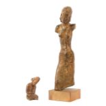 Glauer, ErichLegnica 1903 - 1987 Stuttgart, deutscher Bildhauer. 2 Plastiken, "Dame ohne Arme" und"