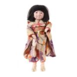 Ichimatsu - PuppeJapanische Ichimatsu - Puppe (Ningyo): Mädchen mit Kimono Japan, um 1925, H: 49