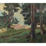 Mahn, RichardLeipzig 1866 - 1951 Bad Hindelang, deutscher Maler. "Gebirgslandschaft", Blick auf